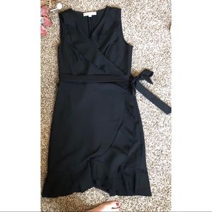 Loft ruffled wrap sleeveless dress sz 8